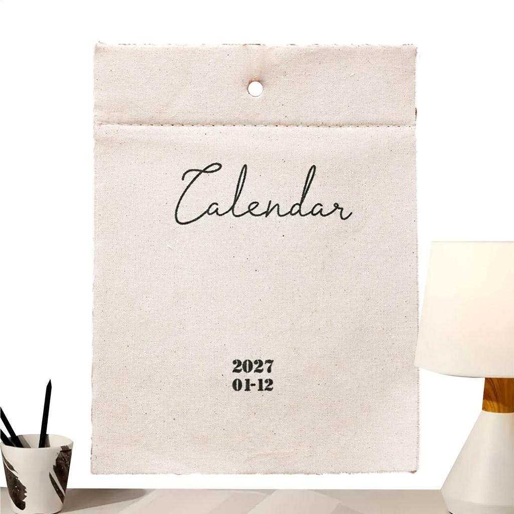 12 Meses Calendário Lona Planejador Mensal Decoração De Casa Tecido Para Interior Quarto acebnbr