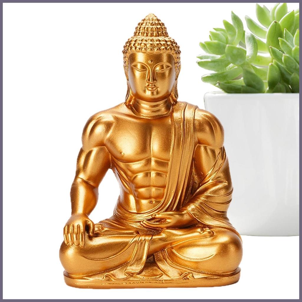Estátua De Buda Interior Músculo Chinês Escultura Espiritual Zen Pose Para Home Office Apartamento Fithobr