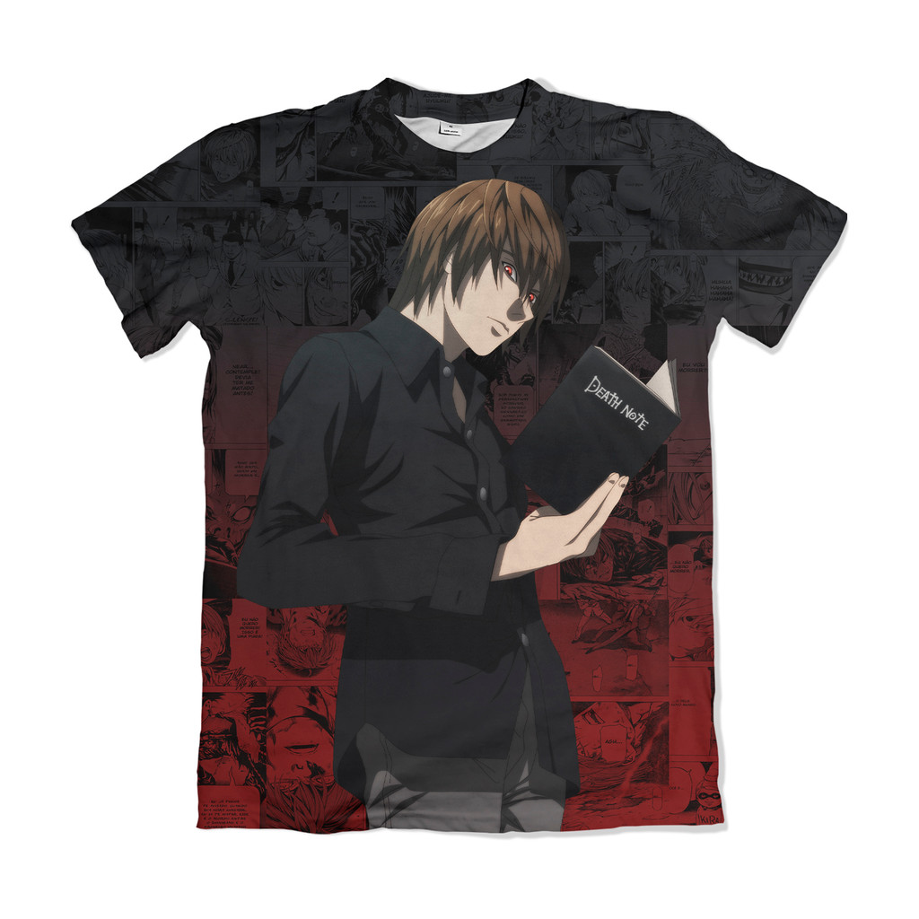 Camiseta Death Note Light Yagami Kira Anime Dry Fit Masculina Feminina Unissex