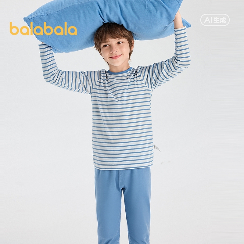 Balabala Crianças Conjunto De Roupa Interior Algodão Meninas Ar Condicionado Topo Pequeno Médio Grande Meninos Nova Base
