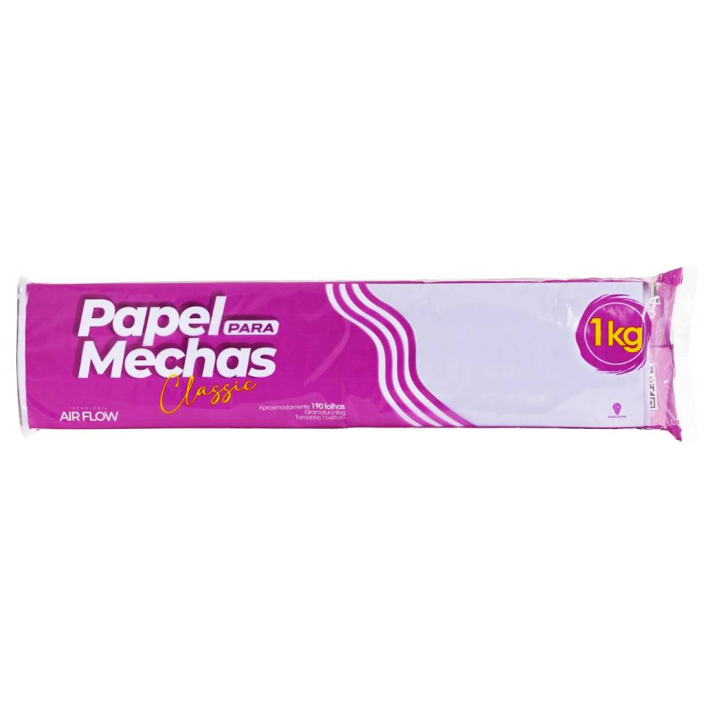 Papel Ecologico Para Mechas Classic 11x47cm 1Kg/190 Folhas