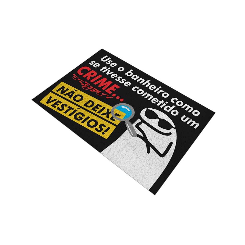 Capacho Divertido Para porta Use o Banheiro Como se tivesse Cometido Um Crime Bento Cake Ca853