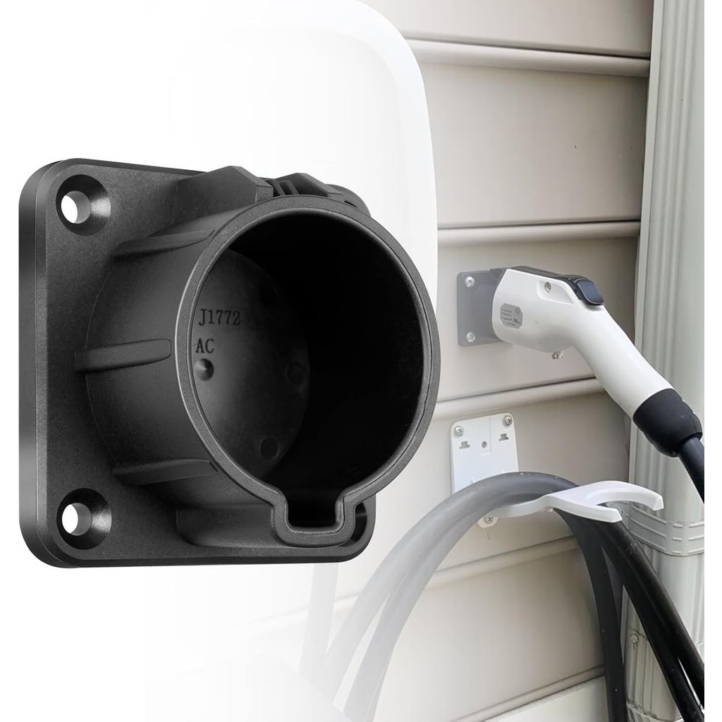 Suporte para Carregador EV Anina SAE J1772, Suporte de Parede para Conector de Carregamento de Veículo Elétrico, Suporte