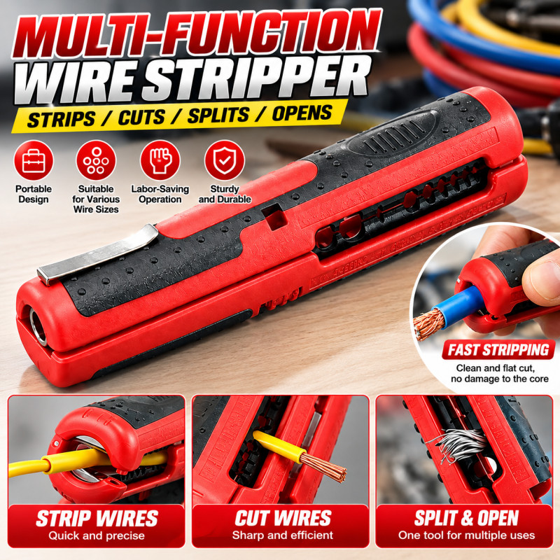 New Wire Stripper Cable Multi-Function Coaxial Stripping Tool for Electrician Use