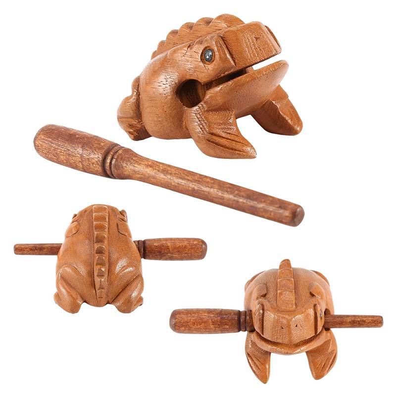 [springevenwell] Luy Tailândia Madeira Artesanato Tradicional Croaking Instrumento Musical Home Office Desk Decor Frog C