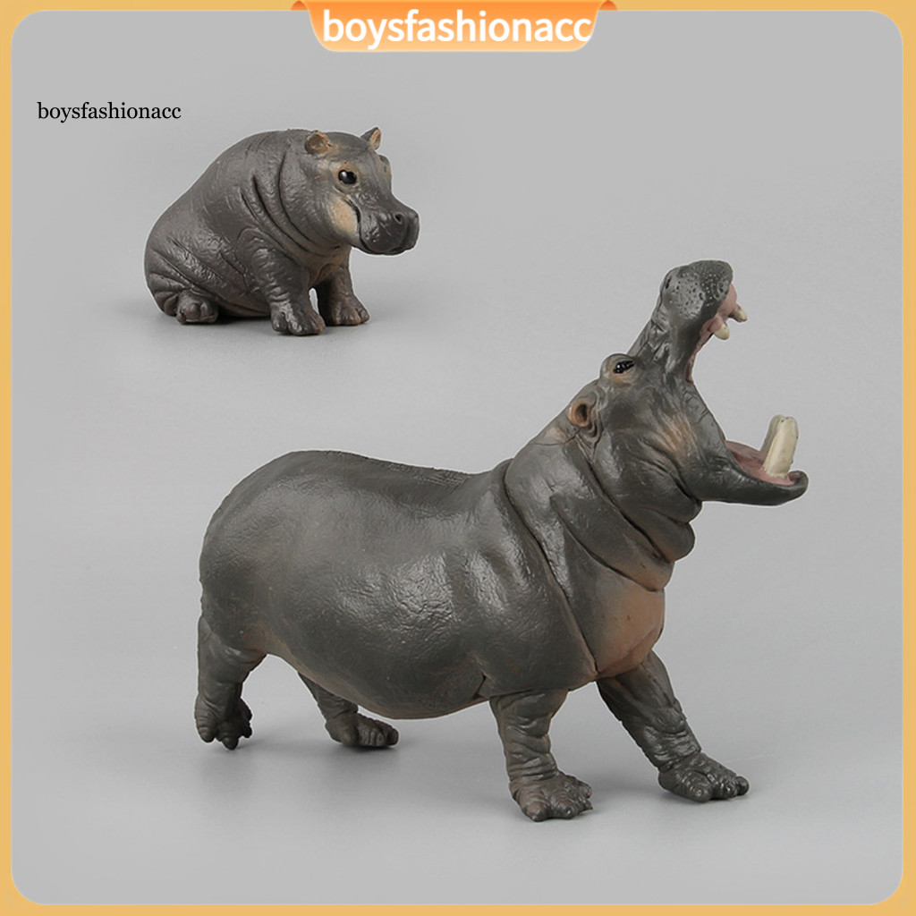 Hippo Figurine Realistic River Horse Statue Educational Model Toy Desk Decoration for Home Office Perfect Gift for Kids