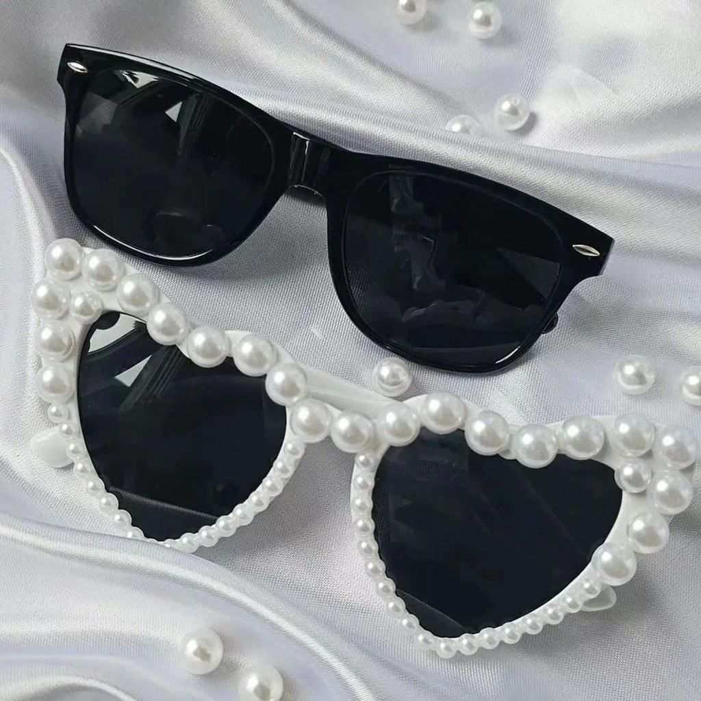 2Pieces，Pearl decoration，Heart pattern，Large Size，Y2K Style，Vintage style，Suitable for a dance party、Wedding、Couple sung
