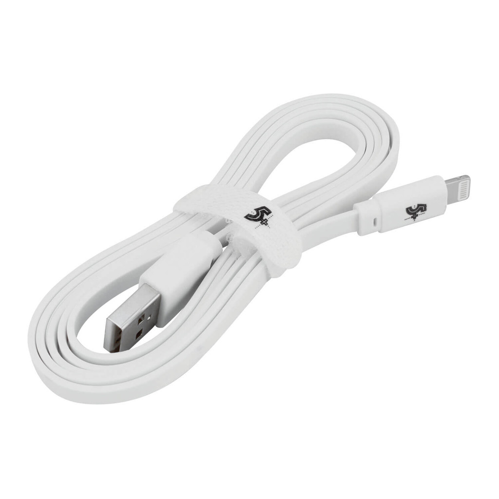 Cabo Flat Lightning Carregador Dados Branco - 1,20m