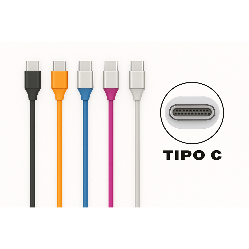 Cabo USB Tipo-C 1,20m Reforçado Emborrachado – Carga Rápida e Sincronização de Dados