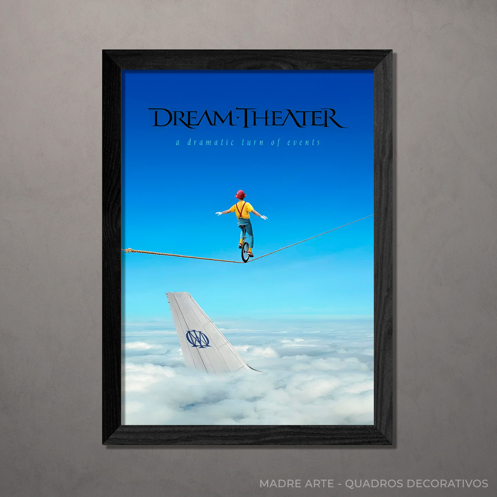 Quadro Decorativo Dream Theater A Dramatic turne of Events A4 Com Vidro