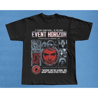 Camiseta Masculina Estampa Event Horizon Moderna Confortável Atemporal Tema Espacial e Sci - Fi Casual