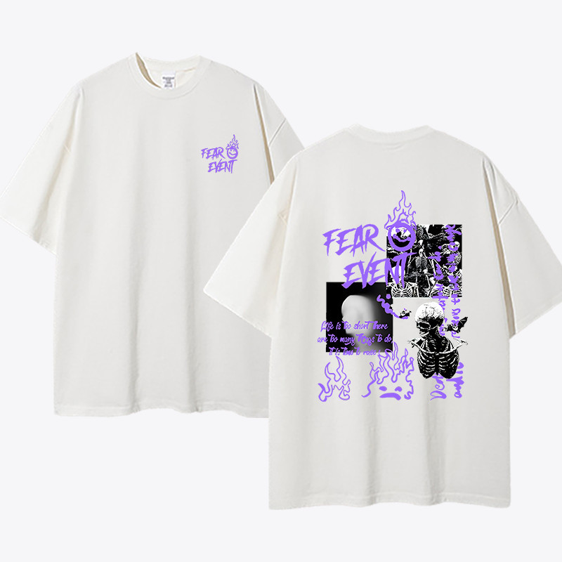 camiseta masculina fear event anime estampada T-shirt oversized g1 g2 manga curta camisa streetwear JS STORE JS