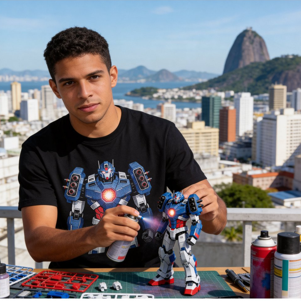Unisex Mecha Gigante Giant Robot Mecha Back Print T-Shirt