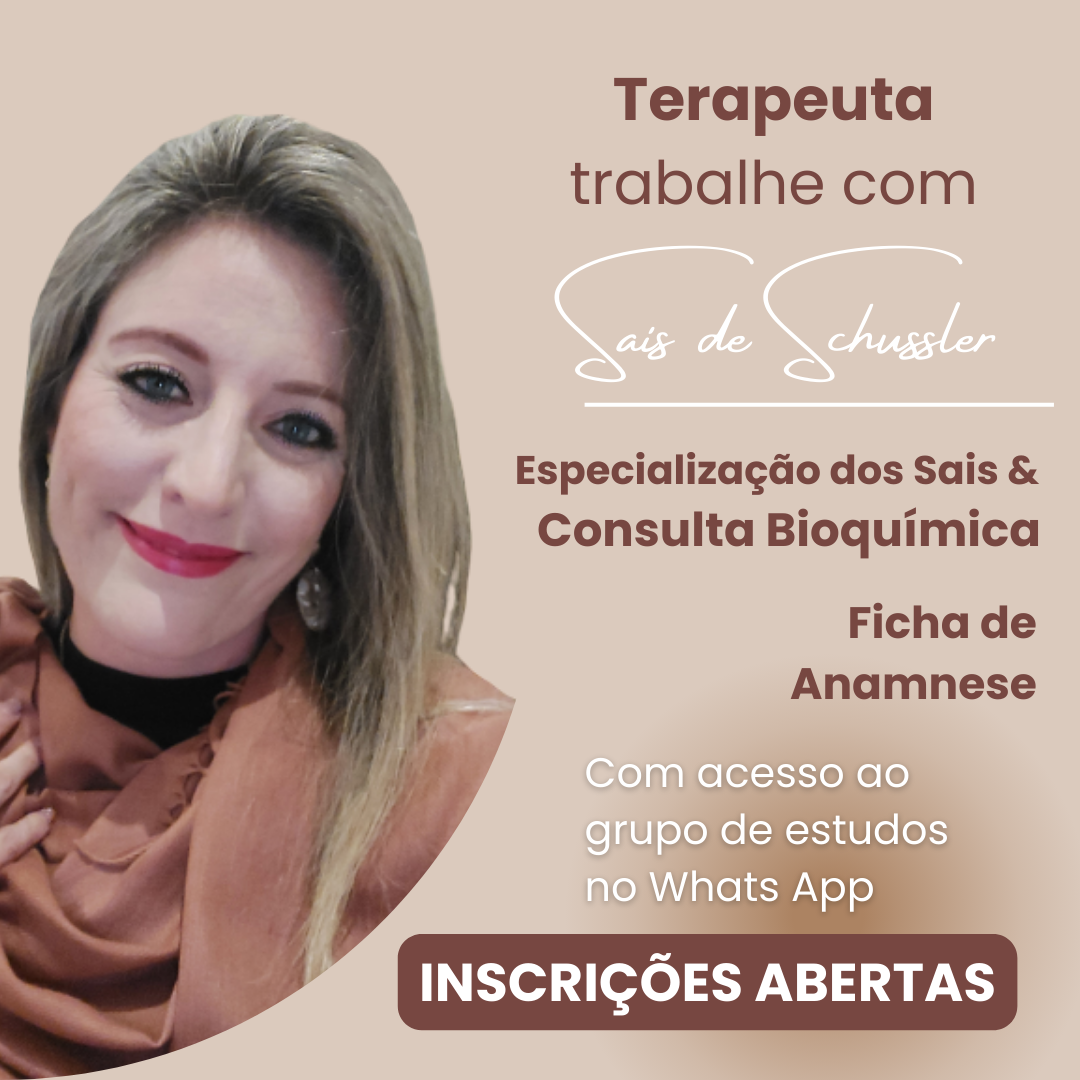 Curso Sais de Schüssler com Ficha de Anamnese para Consulta Bioquímica