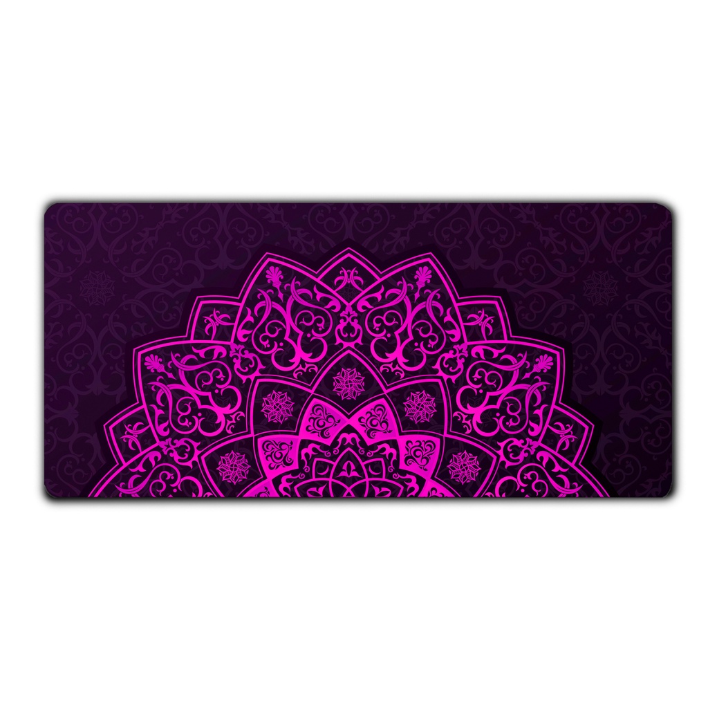 Mouse pad / desk pad grande 30x70cm - mandala pink