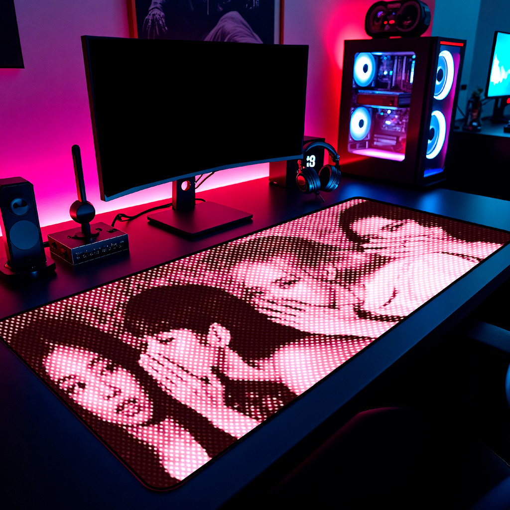 Mouse Pad Gamer Blackpink Pink Pop 65x30cm 80x40cm 90x50cm 120x60cm Borda Costurada