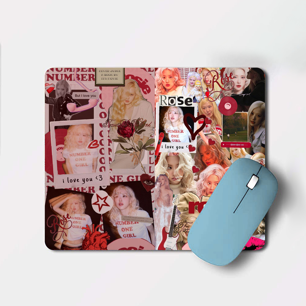 Mouse Pad Personalizado Rosié Black Pink