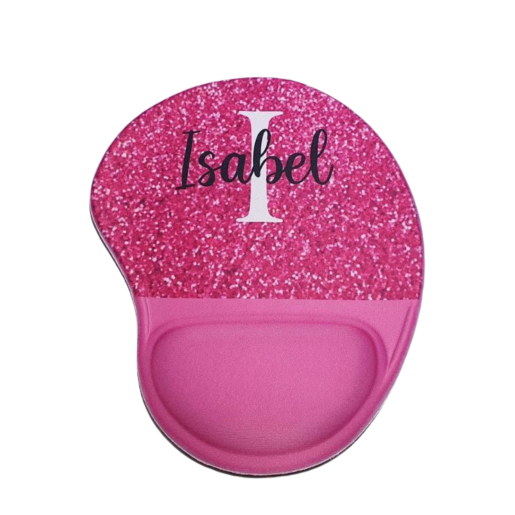 Mouse pad gota - Pink + letra + nome