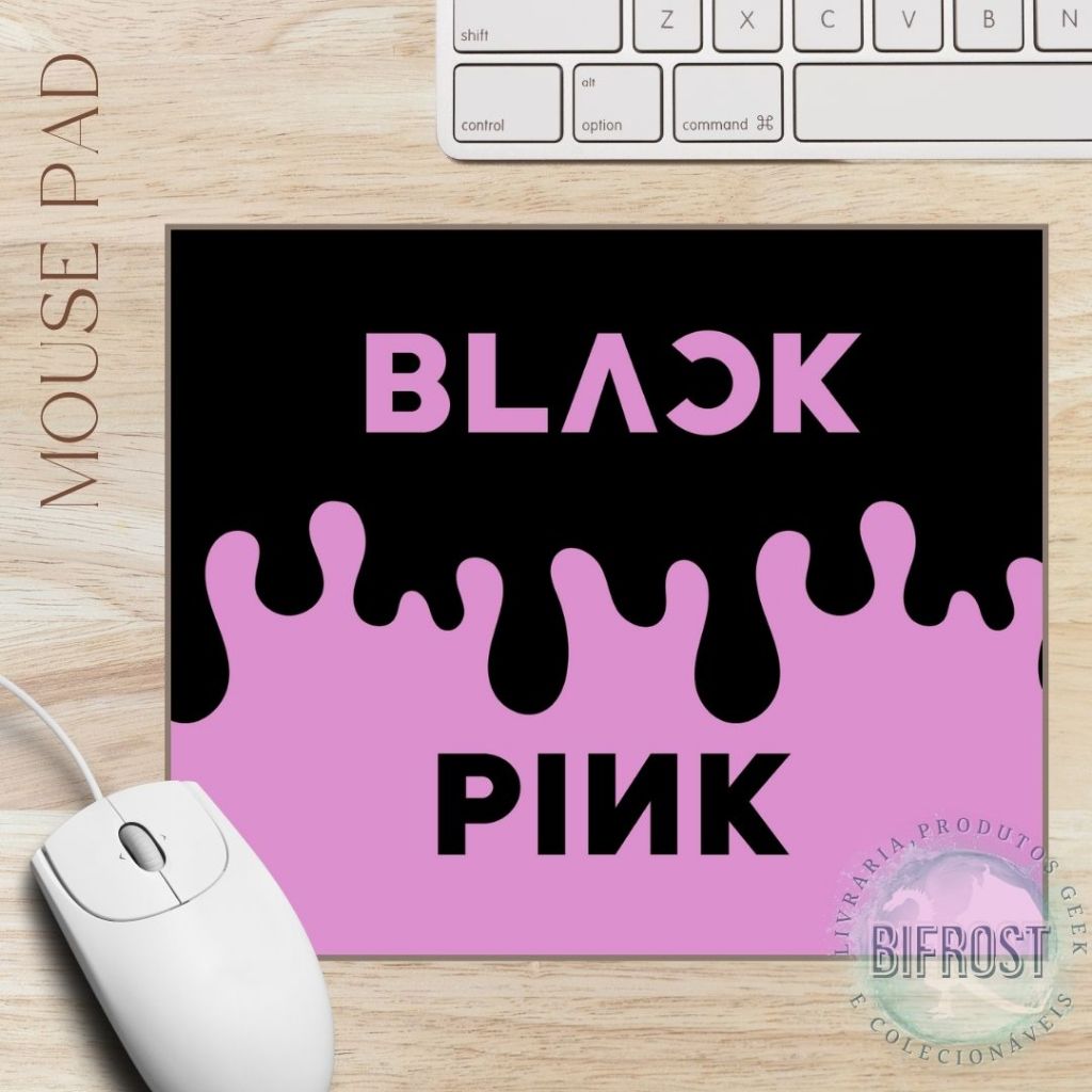 Mouse Pad Black Pink Kpop lindo presente colecionável Otaku Geek