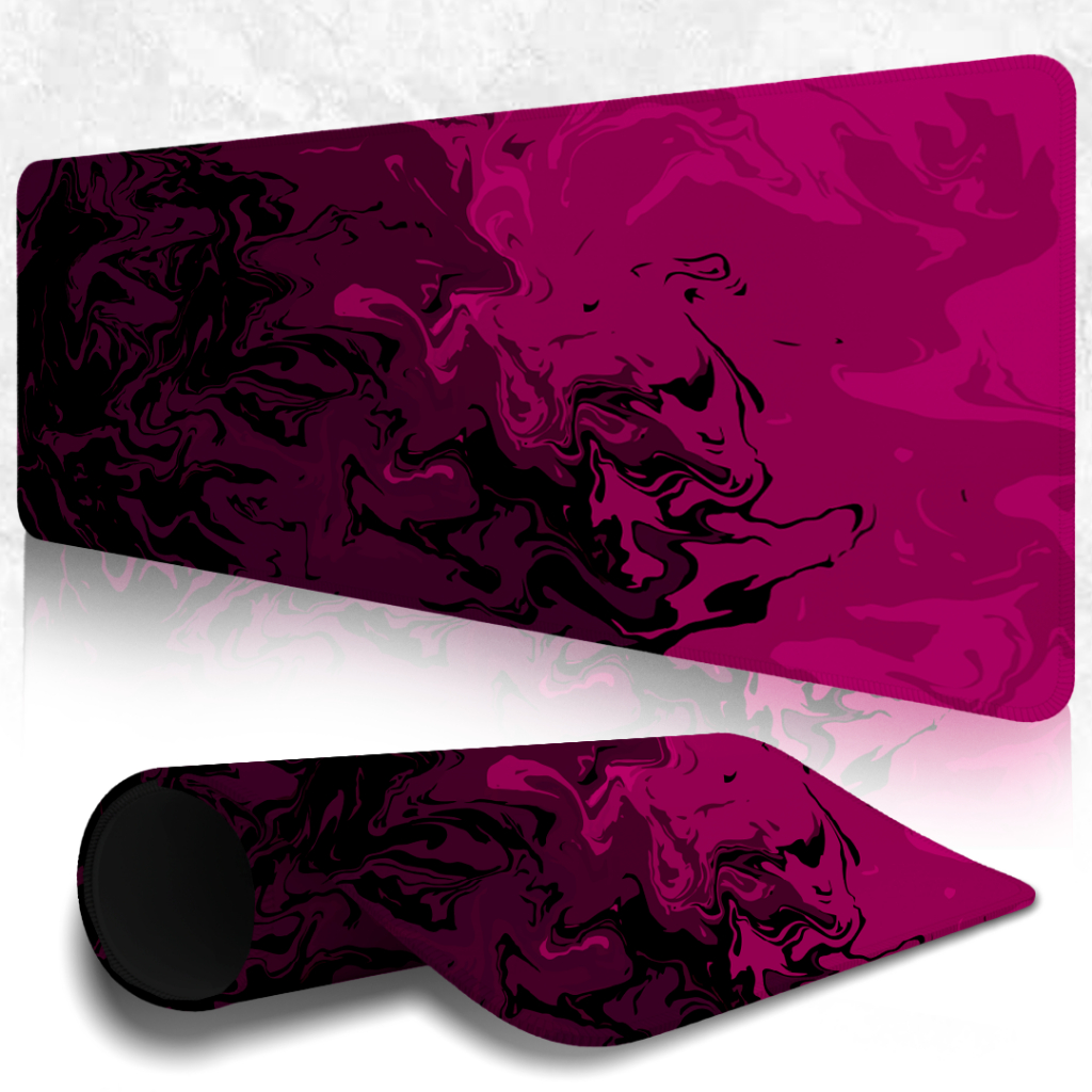 MousePad Speed Gamer Antiderrapante Bordas Costuradas Confortavel Sem Relevos Com Estampa Abstrata Metalic Pink