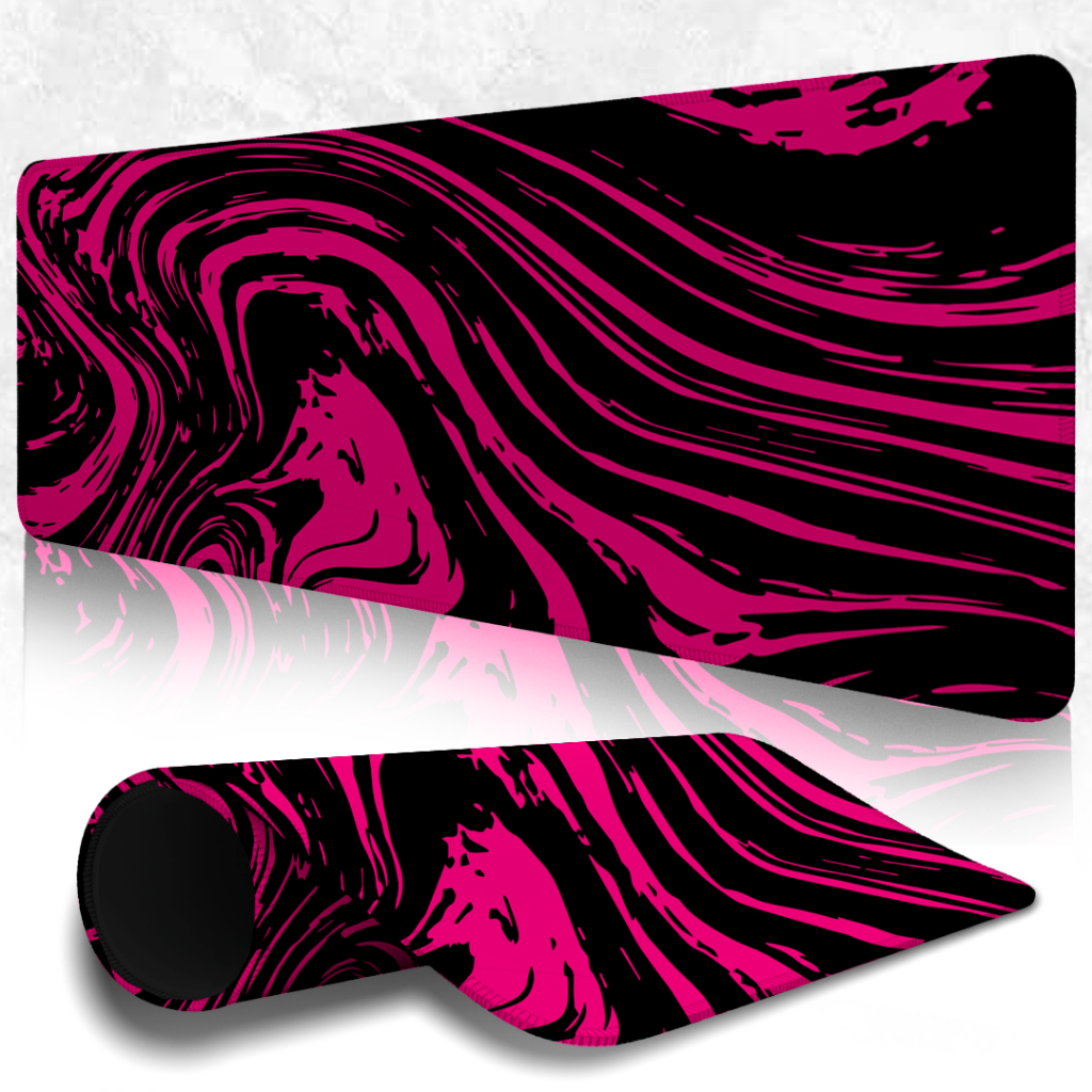 MousePad Speed Gamer Antiderrapante Bordas Costuradas Confortavel Sem Relevos Com Estampa Abstrata Pink Voltage