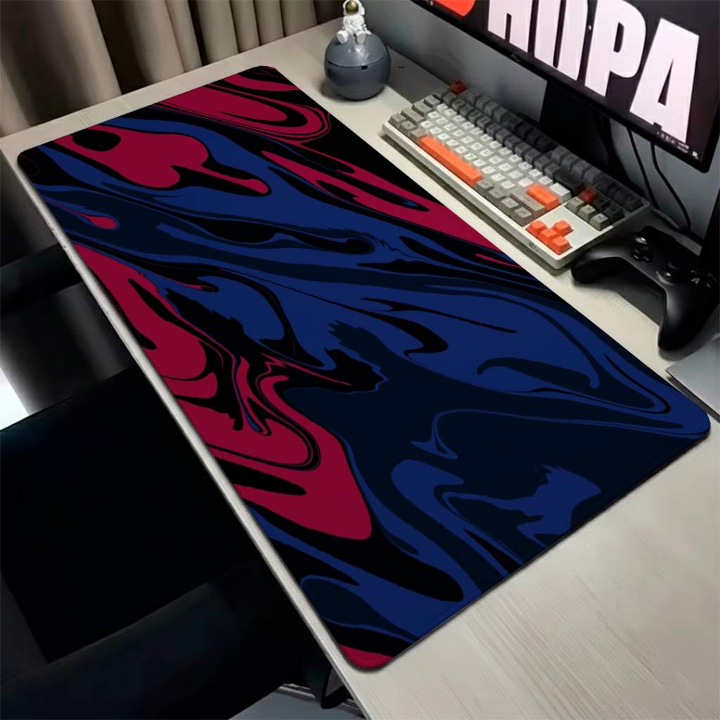 Mouse Pad Speed Gamer Liso Confortavel Com Base Antiderrapante e Bordas Costuradas Estampa Blue And Pink Varios Tamanhos