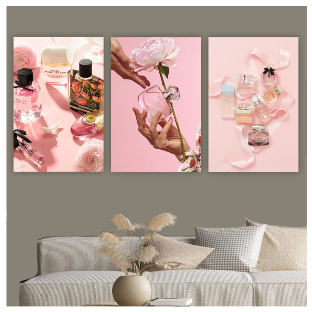 Quadro decorativo perfumaria perfumes salão de beleza loja cosméticos studio decoração beleza beauty