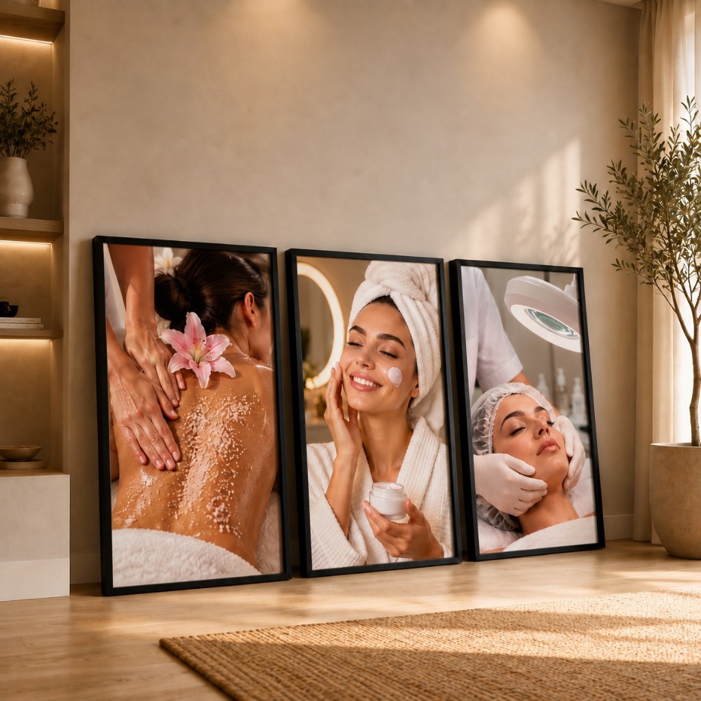 Quadro Decorativo Estética Facial Spa Massagem Autocuidado MDF 3mm Clínica Espaço Beauty Envio Rápido