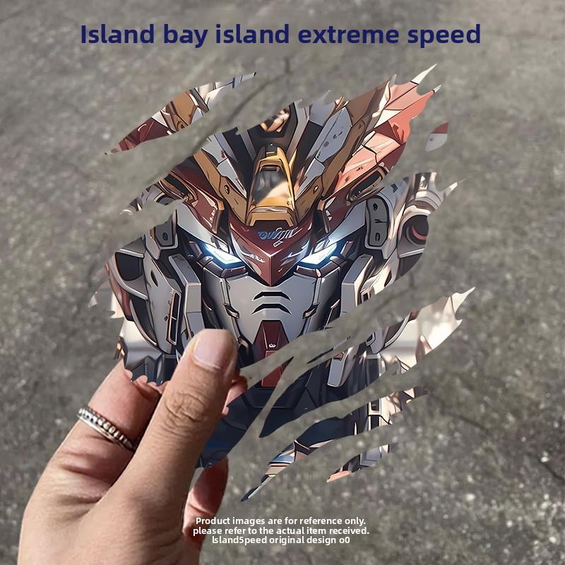 Gundam Mecha Warrior Free Xuanwu Tear Anime Criativo Adesivo de Carro Decalque de Decoração Corporal