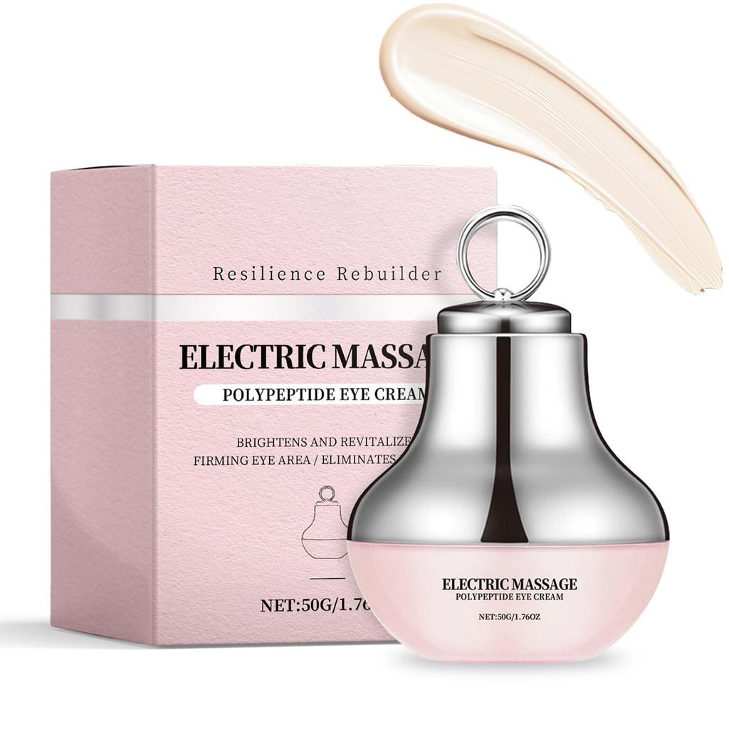 Electric Massage Eye Cream for Dark Circle, Fast Absorbing Caffeine Eye Cream,Gentle Vibration Electric Massage Polypept