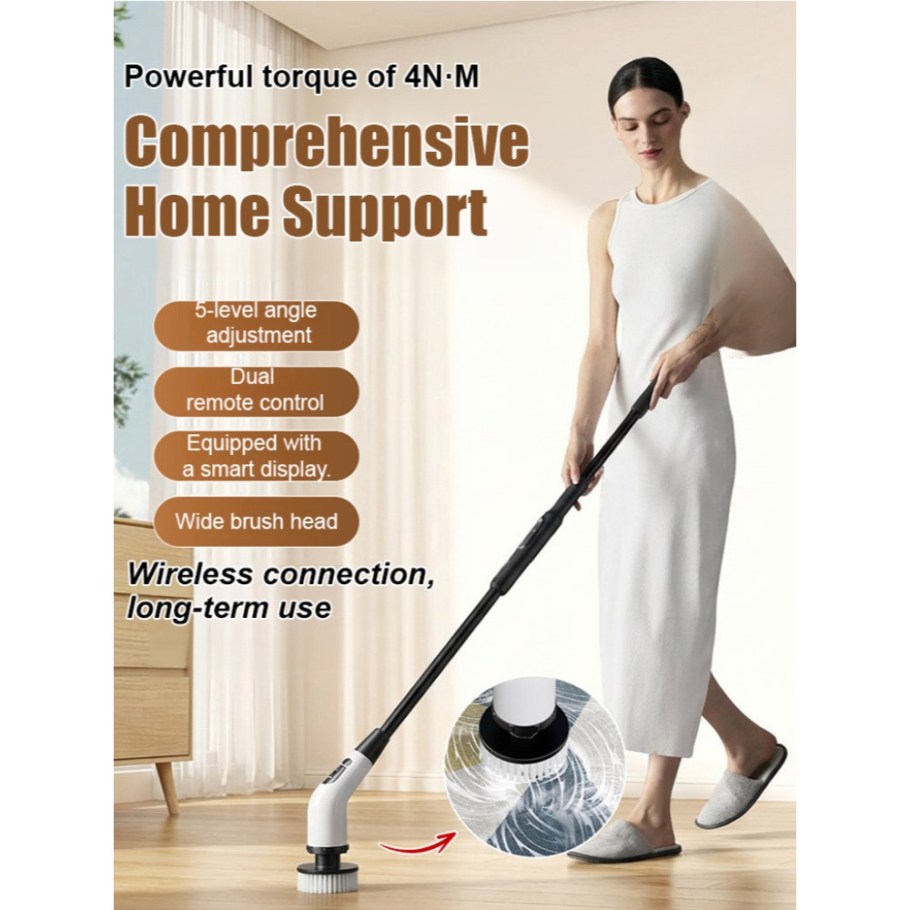 [Limpeza Eficiente] [Fácil de Usar] Wireless Electric Cleaning Brush, Multifunctional Home Scrub Brush With Fast Chargin