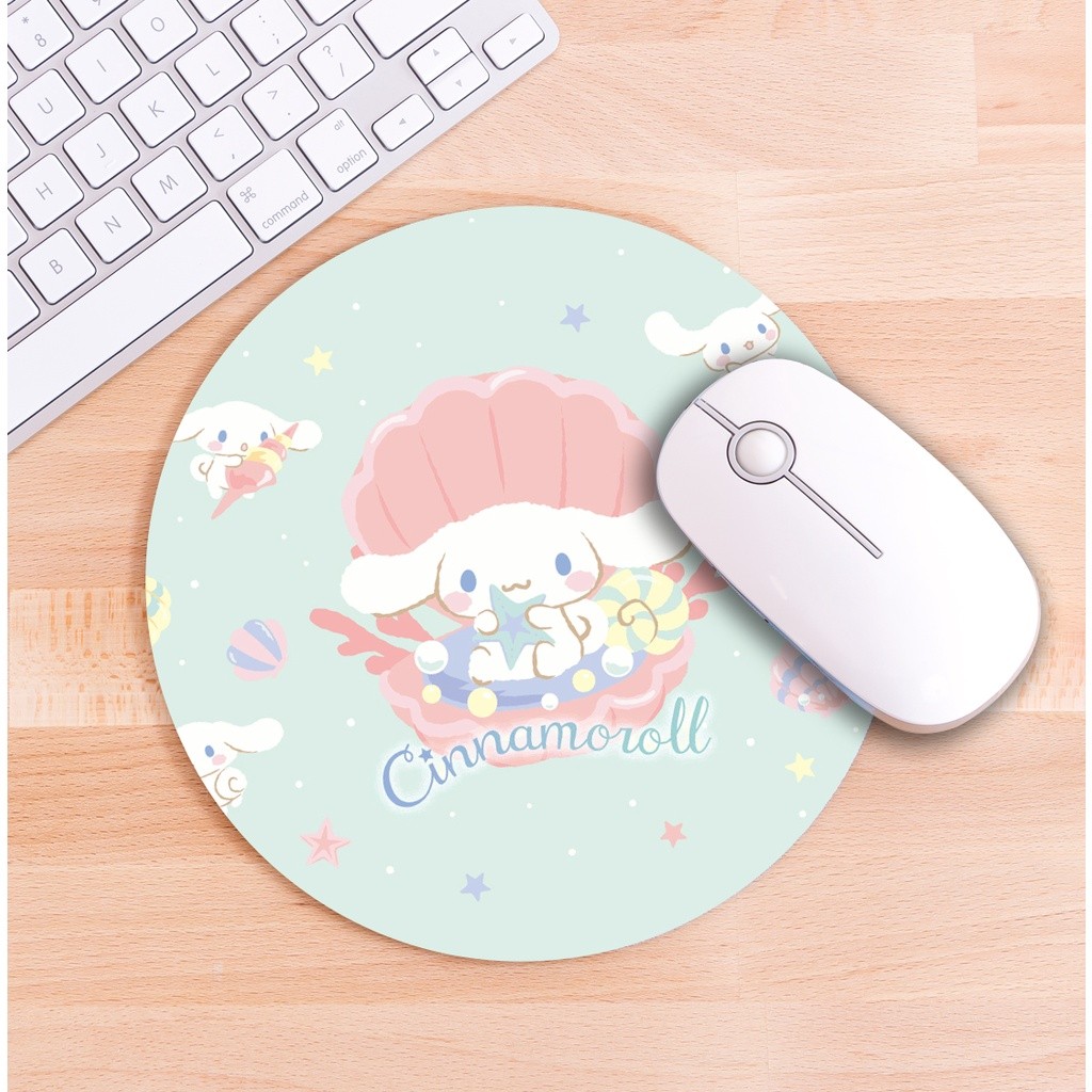 Mouse Pad Redondo Cinnamoroll Kawaii Fofo