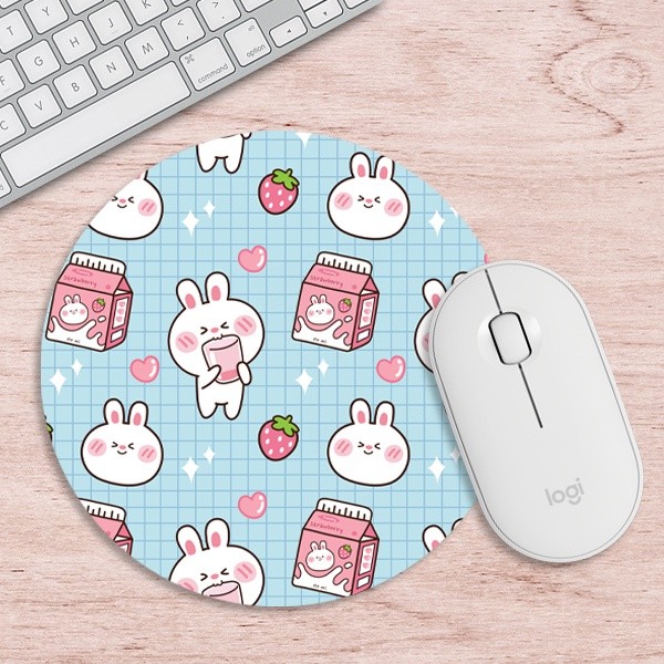 Mouse Pad Kawaii Milk Coelhinho Fofo