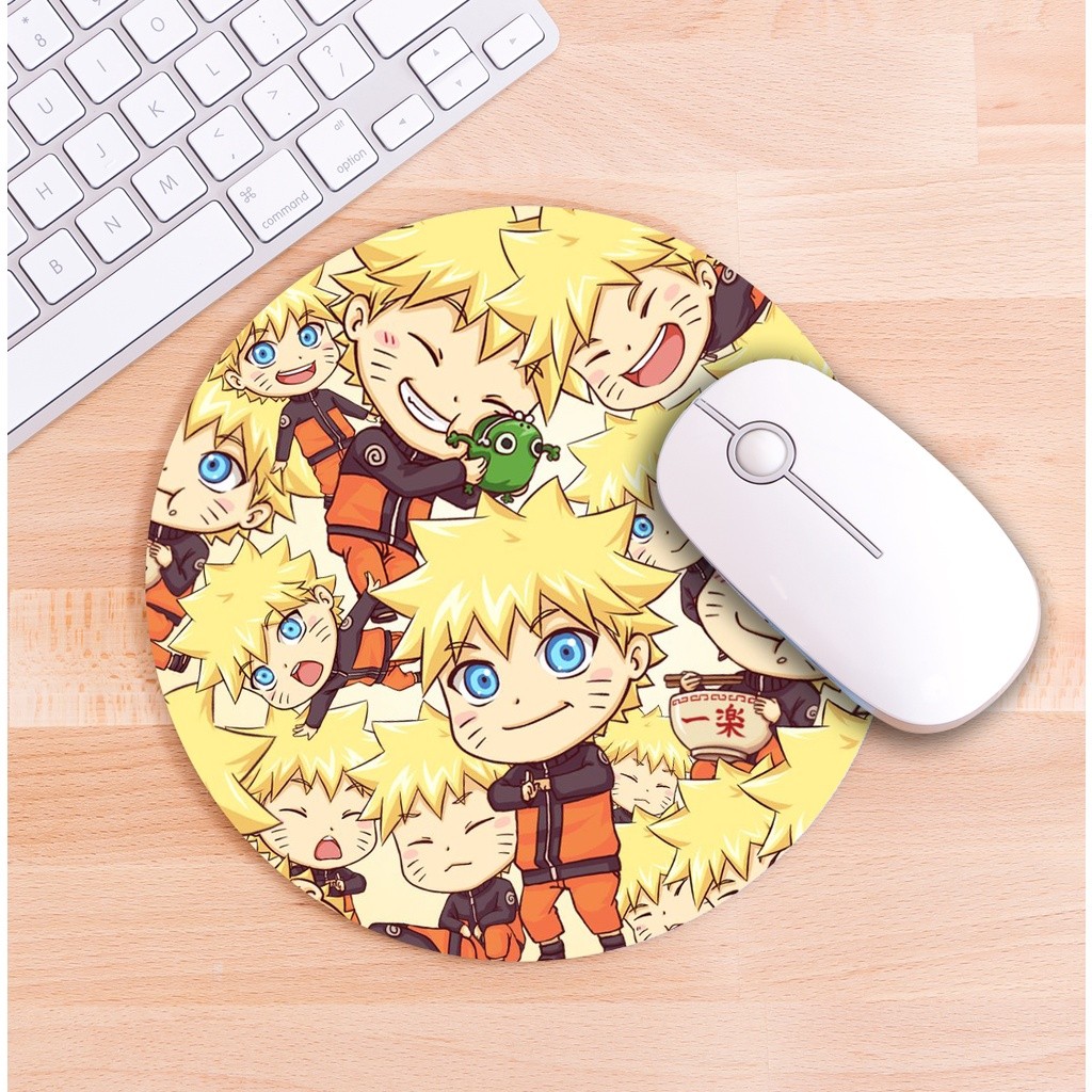 Mouse Pad Redondo Naruto Kawaii Fofo