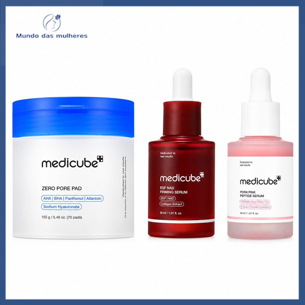 Medicube zero pore pad 2.0 + PDRN Pink Peptide Serum 30ml + EGF NAD Firming Serum 30ml