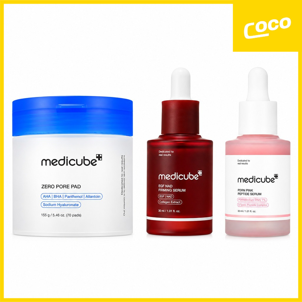 Medicube zero pore pad 2.0&PDRN Pink Peptide EGF NAD Firming Serum 30ml