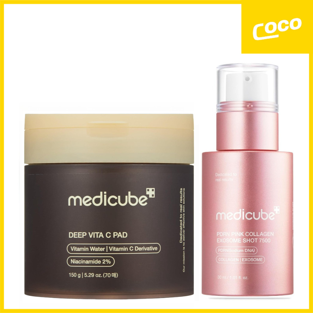 [NEW]Medicube Deep Vita C Pad&PDRN Pink Collagen Exosome Shot Ampoule 7500 30ml