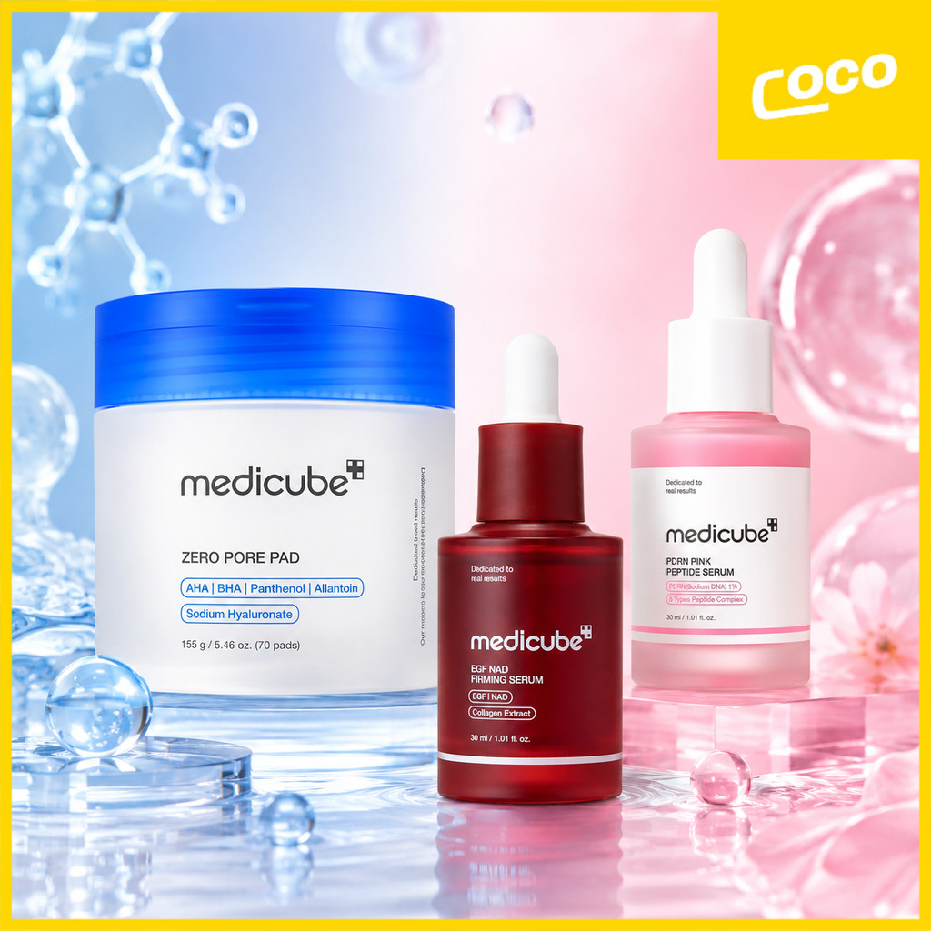 Medicube zero pore pad 2.0&EGF NAD Firming PDRN Pink Peptide Serum 30ml
