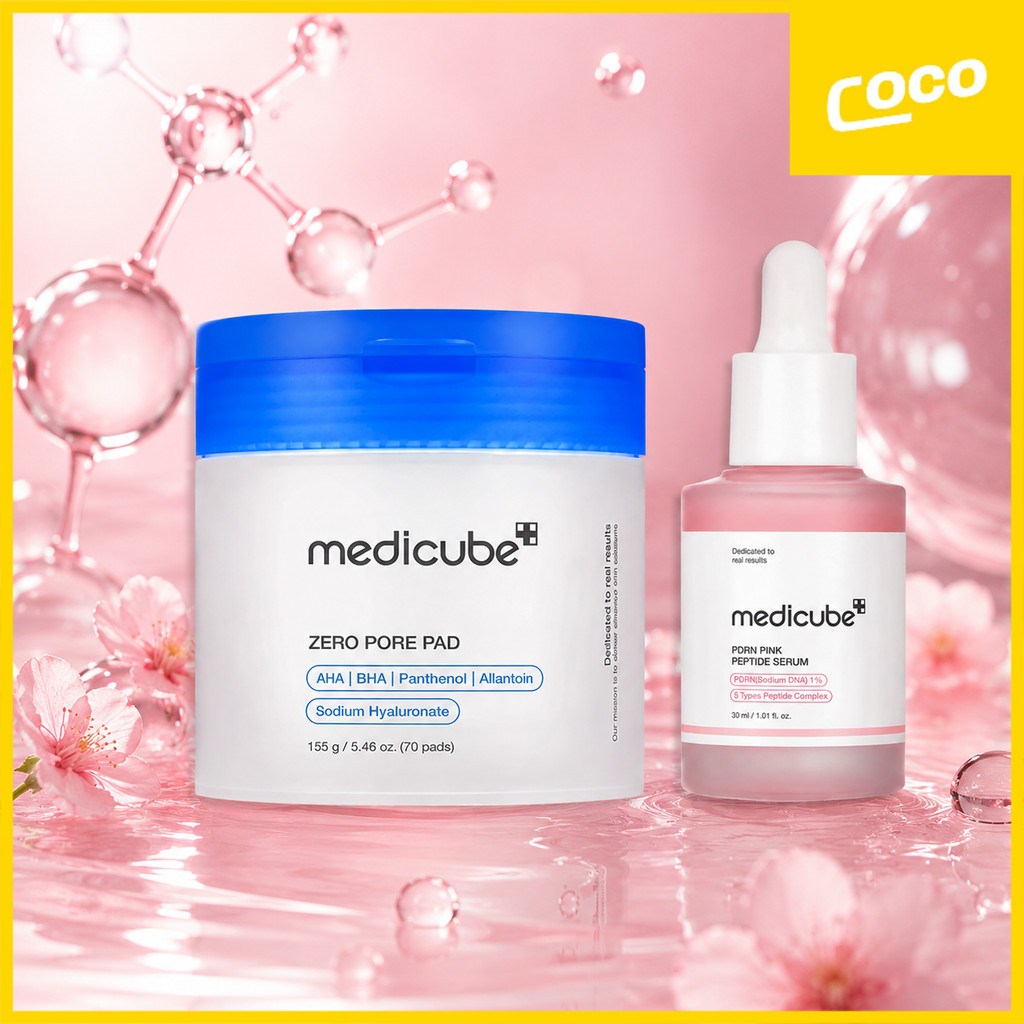 medicube zero pore pad 2.0&PDRN Pink Peptide Serum 30ml