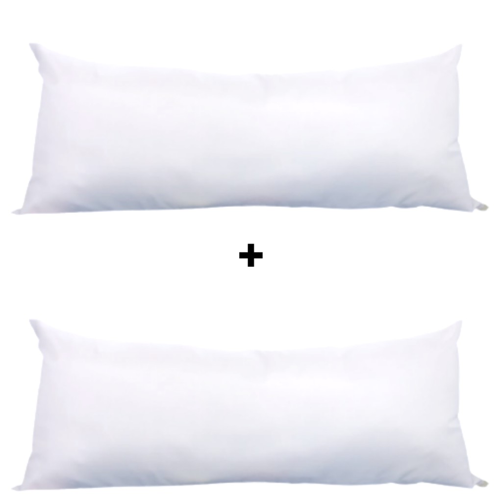 KIT Almofada Grande Cama Sofá Encosto De Dormir Completa Capa Lavável 02 Peças 35cmx95cm Decoração