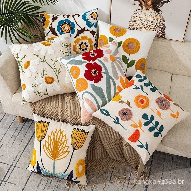 Nova Embroidered Pillow Cover, Pillow Cover, Sofa Pillow Cover, Living Room Pillow 3824 Y5FZ
