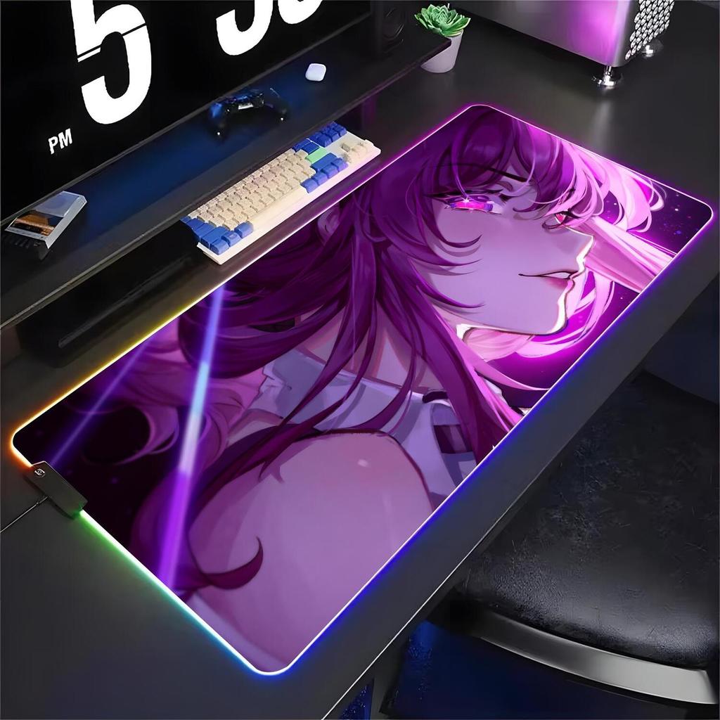 Honkai Star Rail Kafka XXL RGB Gaming Mouse Pad Grande Mousepad Teclado Gamer Laptop Tapete De Mesa RGBMouse Mats
