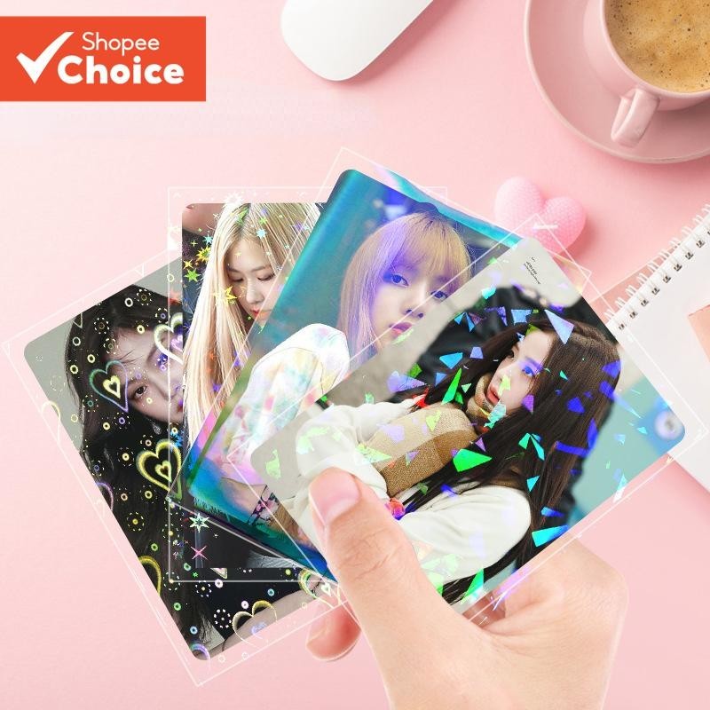 50pcs Mangas De Cartão Fotográfico De Coração Para Carregar Protetor De Internas Sem Selo Laser Filme Holográfico