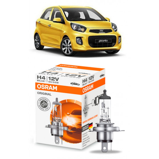 Lampada Farol Picanto 2008 2009 2010 2011 2012 2013 2014 2015 2016 H4 Original Osram