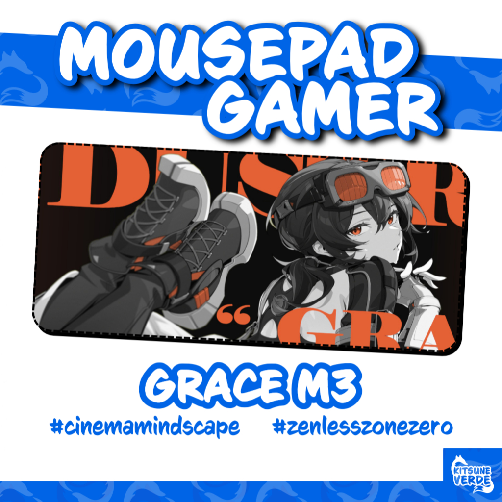 Mouse Pad Gamer - Mindscape Eletrico - Zenless Zone Zero - 90x40 - 80x40 - 70x30 - 60x40 - 40x45 cm