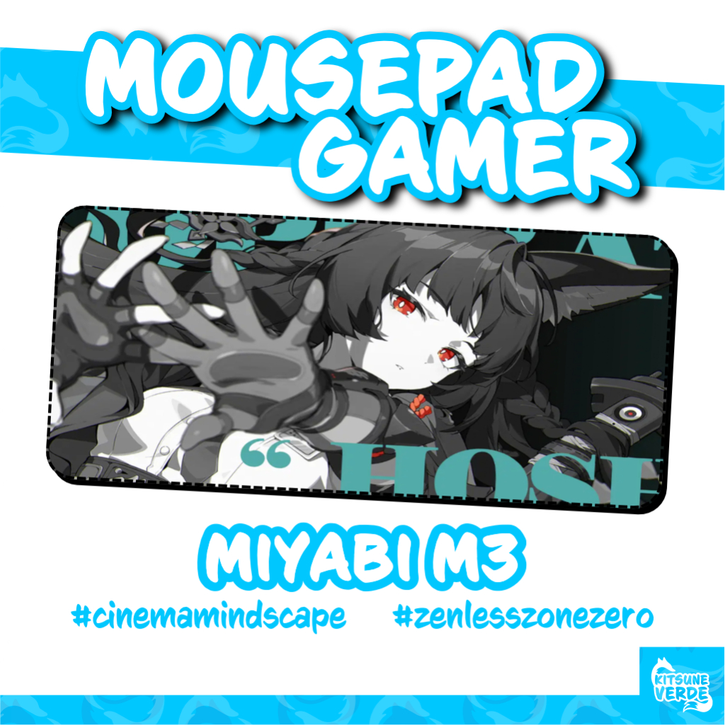Mouse Pad Gamer - Mindscape Gelo - Zenless Zone Zero - 90x40 - 80x40 - 70x30 - 60x40 - 40x45 cm