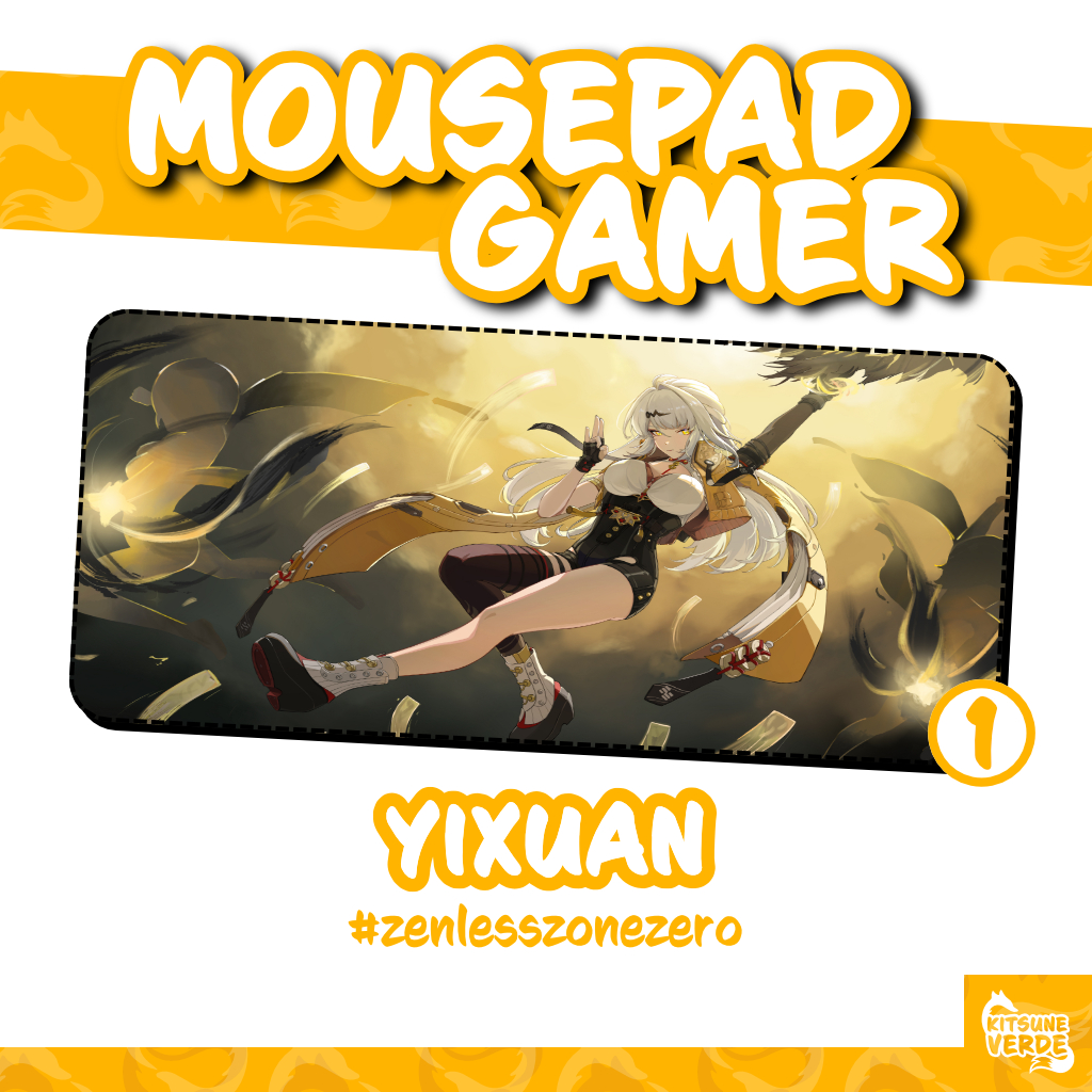 Mouse Pad Gamer - Yixuan - Zenless Zone Zero - 90x40 - 80x40 - 70x30 - 60x40 - 40x45 cm
