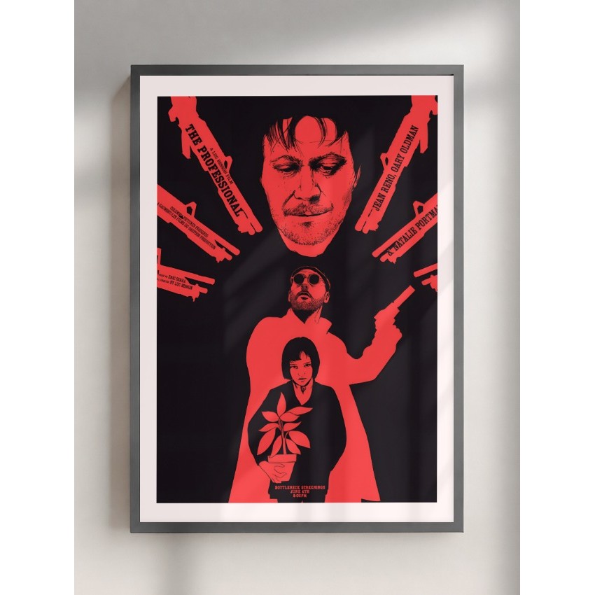 Quadro Decorativo O Professional - Arte Graphic Noir Vermelho e Preto