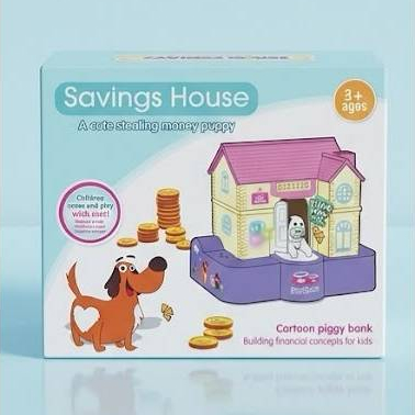 Cofrinho Infantil Casinha Poupança Educativo Saving House 3+ Anos