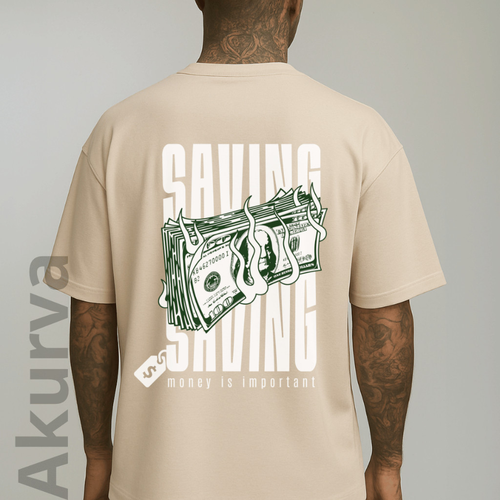 Camiseta Camisa Unissex Básica Saving Money Monerno Urbano Confortável Minimalista Tecido Premium